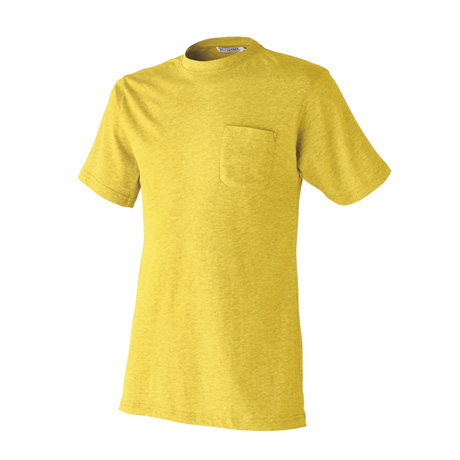 胸ポケット付き半袖Tシャツ【505015-ATK】 12.イエロー