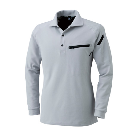 ワークニットショートポロシャツ【5105-TSD】 25.シルバーグレー