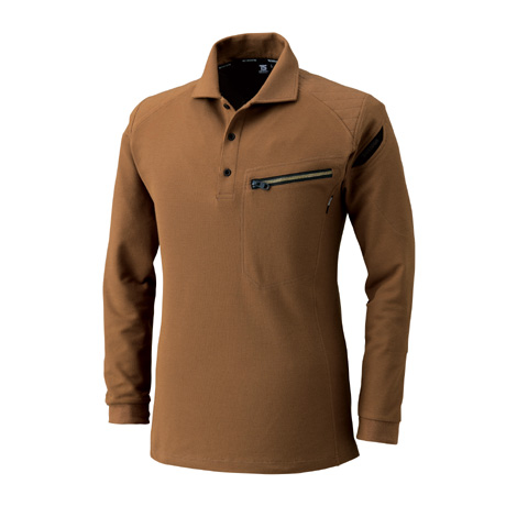 ワークニットショートポロシャツ【5105-TSD】 65.キャメル