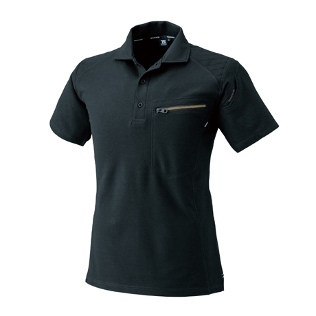 ワークニットショートポロシャツ【51055-TSD】 95.ブラック