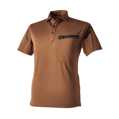 T/Cワークニットショートポロシャツ【51355-TSD】 65.キャメル