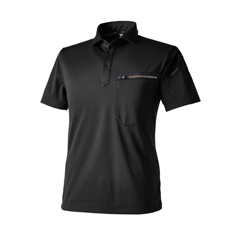 T/Cワークニットショートポロシャツ【51355-TSD】 95.ブラック