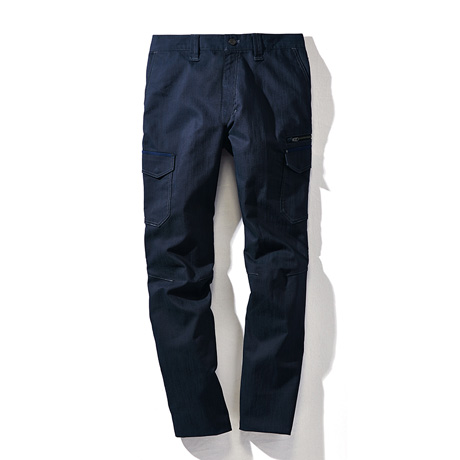 Jawinストレッチノータックカーゴパンツ【52602-JIC】 C011.ネービー