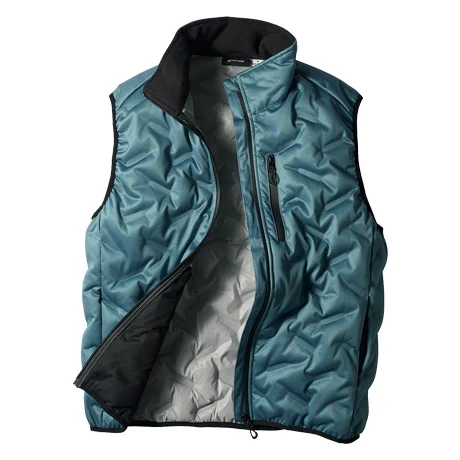 シームレスストレッチ防寒ベスト ターコイズブルー 【54376-KRO】 