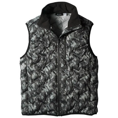 シームレスストレッチ防寒ベスト 迷彩グレー 【54376-KRO】 