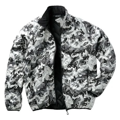 防風中綿ストレッチジャケット 迷彩ブラック 【54387-KRO】 
