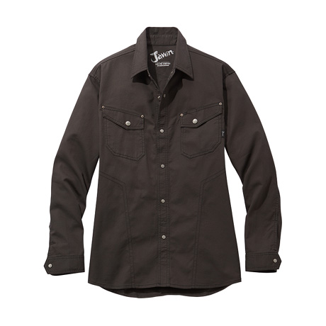 ワイルド長袖シャツ【55104-JIC】 C008.ブラウン