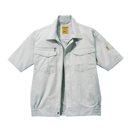 ラフスタイル半袖ブルゾン【55210-JIC】 C036.シルバー