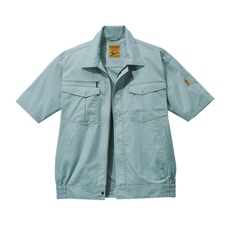 ラフスタイル半袖ブルゾン【55210-JIC】 C039.アースグリーン