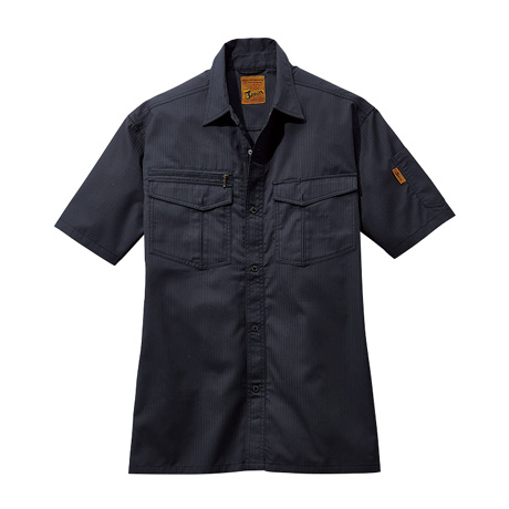 ラフスタイル半袖シャツ【55214-JIC】 C131.シックブラック