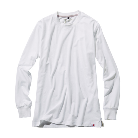 Jawin吸汗速乾長袖Tシャツ【55304-JIC】 C037.ホワイト