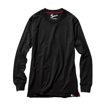 Jawin吸汗速乾長袖Tシャツ【55304-JIC】 C044.ブラック