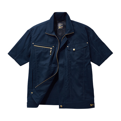 シンプル半袖ジャンパー【55510-JIC】 C011.ネービー