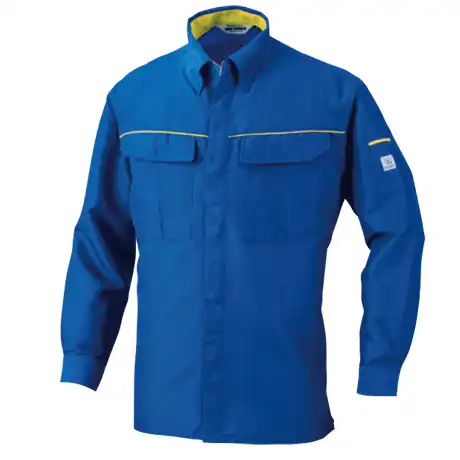 作業服 長袖シャツ ロイヤルブルー 【5625-BBO】 