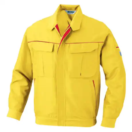 作業服 長袖ブルゾン イエロー×レッド 【5627-BBO】 