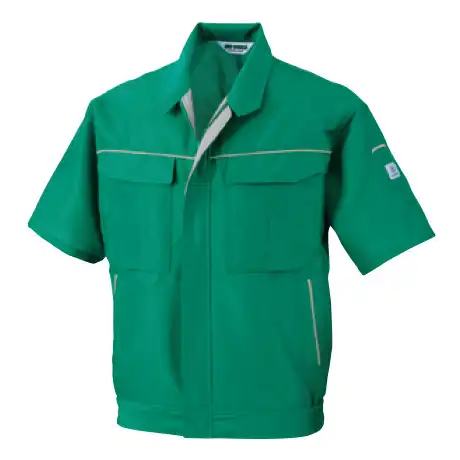 作業服 長袖ブルゾン グリーン×イエロー 【5628-BBO】 