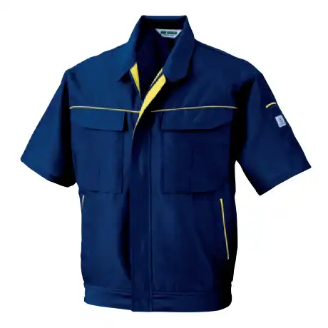 作業服 長袖ブルゾン ネイビー×イエロー 【5628-BBO】 