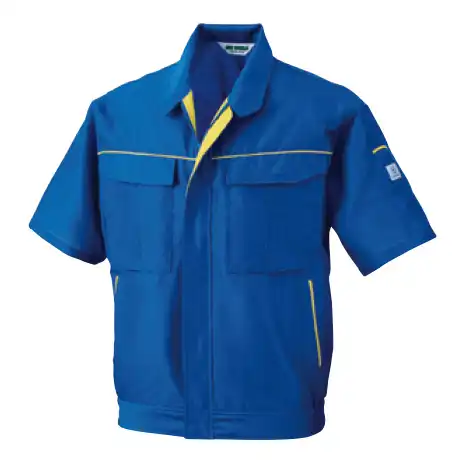 作業服 長袖ブルゾン ロイヤルブルー×イエロー 【5628-BBO】 