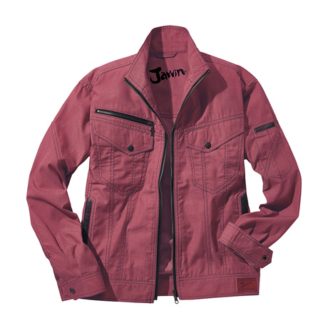 ステッチ長袖ジャンパー【56400-JIC】 C035.ワイン