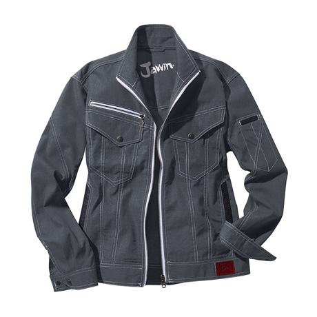 ステッチ長袖ジャンパー【56400-JIC】 C044.ブラック