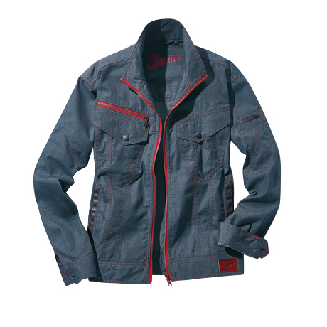 ステッチ長袖ジャンパー【56400-JIC】 C143.インディゴ