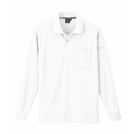 ペン差し付き長袖シャツ【6015-XEB】 32.シロ