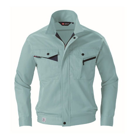 エコジア長袖ブルゾン【6021-BAT】 1.アースグリーン