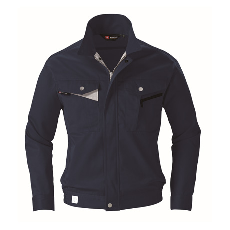 エコジア長袖ブルゾン【6021-BAT】 3.ネイビー