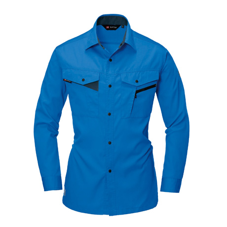 エコ長袖シャツ【6023-BAT】 41.レイブルー