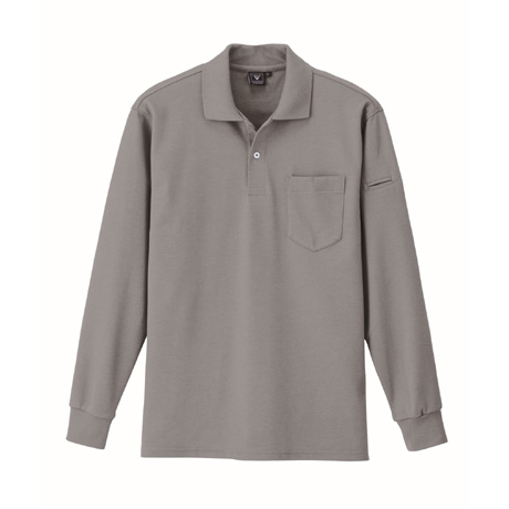 ペン差し付きカノコ長袖シャツ【6025-XEB】 20.グレー