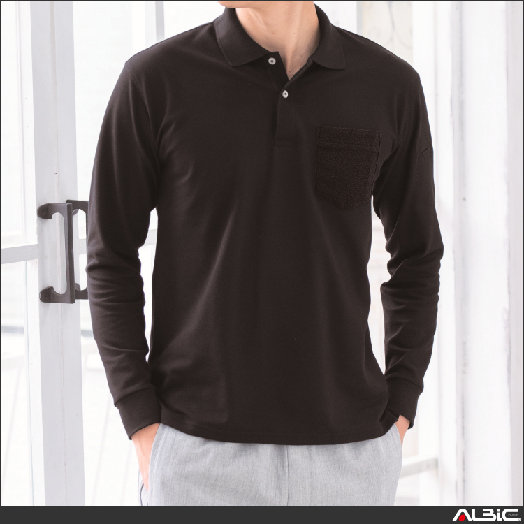 ペン差し付きカノコ長袖シャツ【6025-XEB】 商品写真