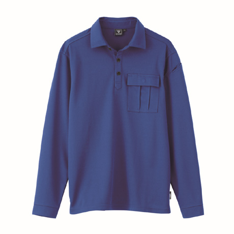 JIS帯電防止長袖ポロシャツ【6041-XEB】 46.ロイヤルブルー