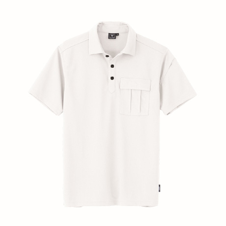 JIS帯電防止半袖ポロシャツ【6042-XEB】 32.シロ