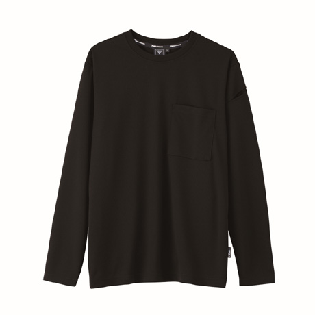 JIS帯電防止長袖Tシャツ【6043-XEB】 90.クロ