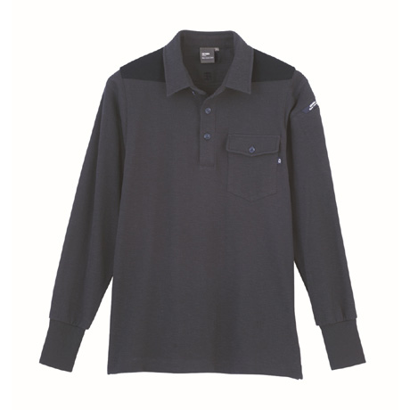 ストレッチ長袖ポロシャツ【6055-XEB】 10.コン