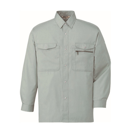 抗菌防臭長袖シャツ【606-JIC】 C039.アースグリーン
