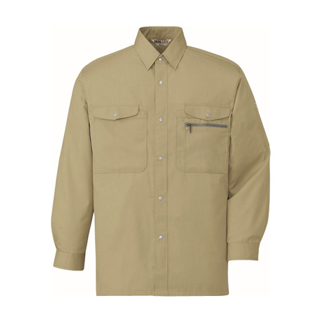 抗菌防臭長袖シャツ【606-JIC】 C070.マスタード