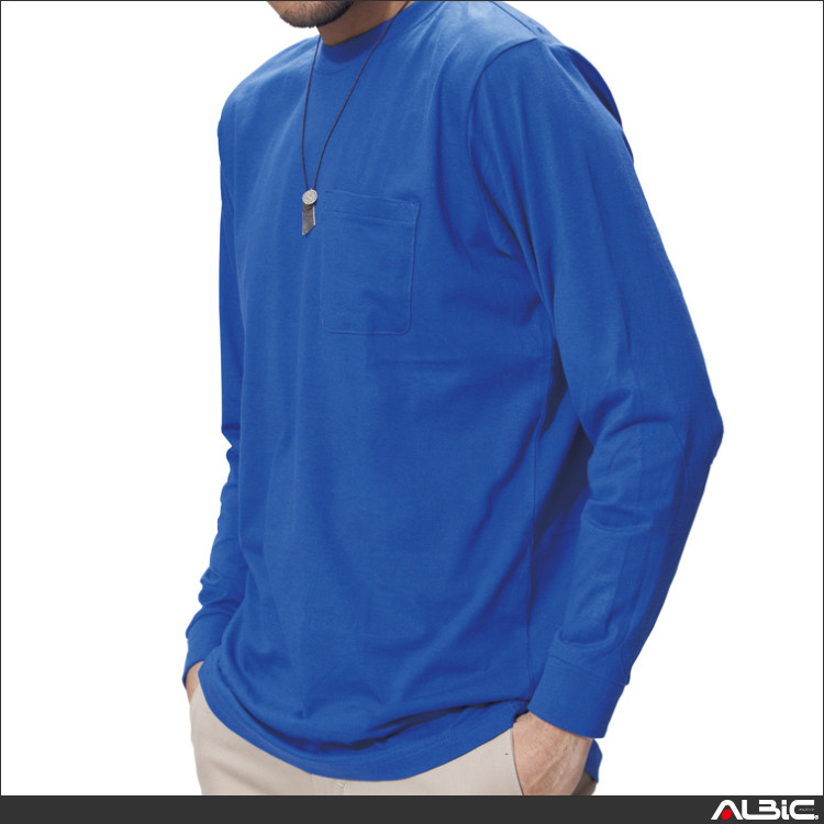 胸ポケット付き長袖Tシャツ【606015-ATK】 商品写真