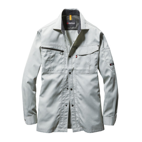 ベーシックライン長袖シャツ【6063-BAT】 2.シェル