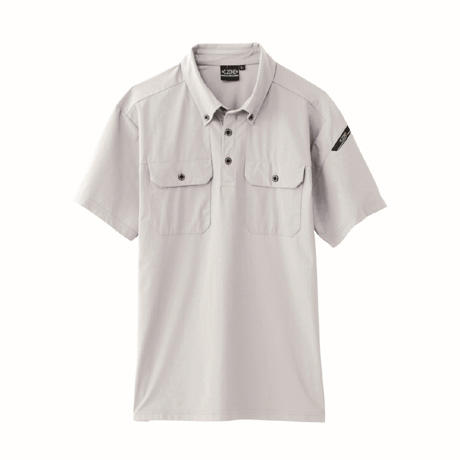 消臭機能付き半袖ポロシャツ【6080-XEB】 22.シルバーグレー