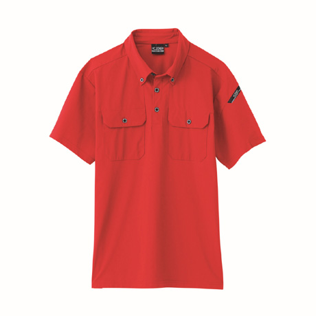 消臭機能付き半袖ポロシャツ【6080-XEB】 71.レッド