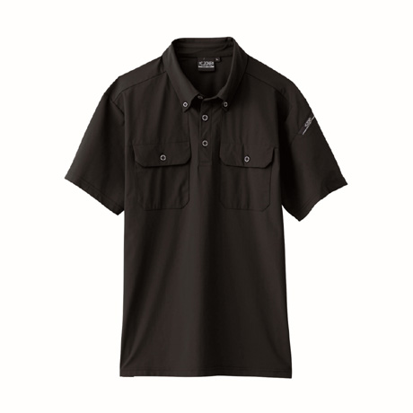 消臭機能付き半袖ポロシャツ【6080-XEB】 90.クロ