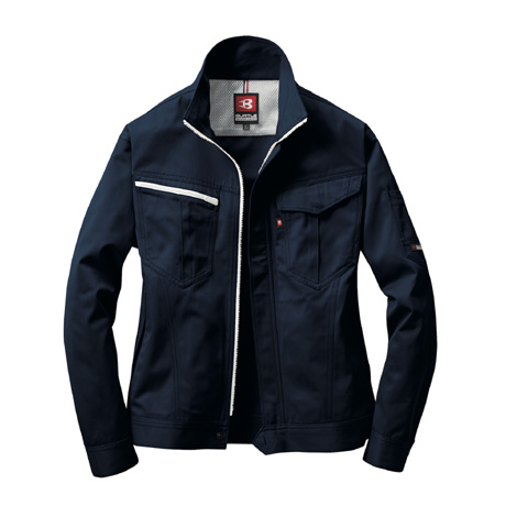 制電ケア長袖ジャケット【6081-BAT】 3.ネイビー