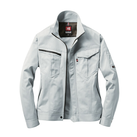 制電ケア長袖ジャケット【6081-BAT】 5.シルバー