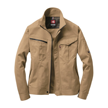 制電ケア長袖ジャケット【6081-BAT】 24.キャメル