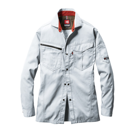 JIS8118適合長袖シャツ【6083-BAT】 5.シルバー