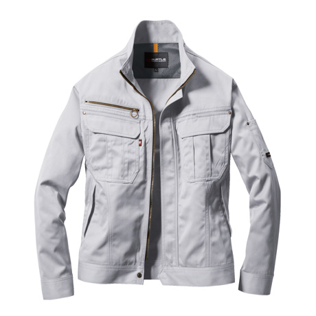 日本製ソフトツイルジャケット【6091-BAT】 5.シルバー