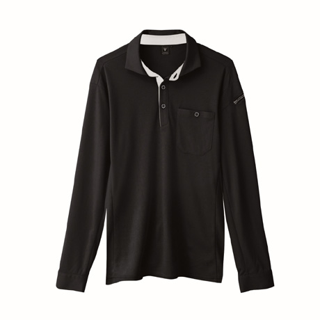 帯電防止長袖ポロシャツ【6095-XEB】 90.クロ