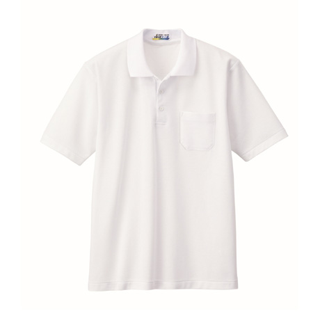 帯電防止半袖ポロシャツ【6100-XEB】 32.シロ