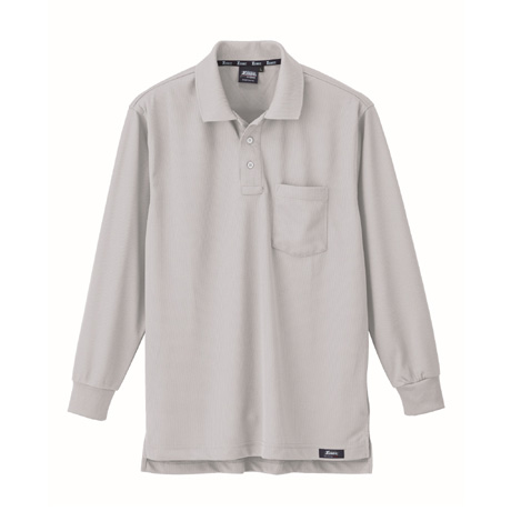 ハニカムメッシュ長袖ポロシャツ【6121-XEB】 20.グレー
